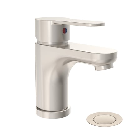Symmons Identity Single-Hole Single-Handle Bathroom Faucet with Push Pop Drain (1.0 GPM) SLS6712STNPP
