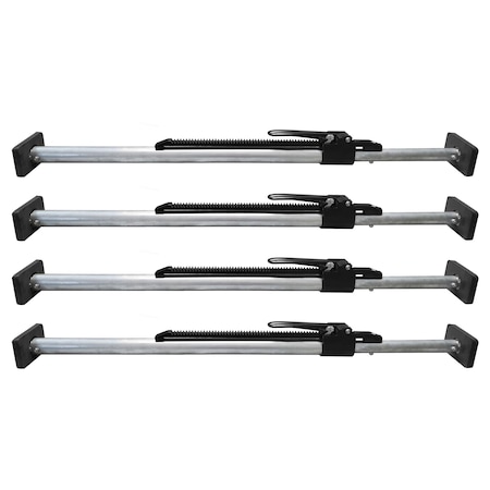 Tie 4 Safe 89.5''-104'' Steel Ratcheting Load Bar Lock w/ 2''X4'' Pads, 4PK VR07-105-38-4