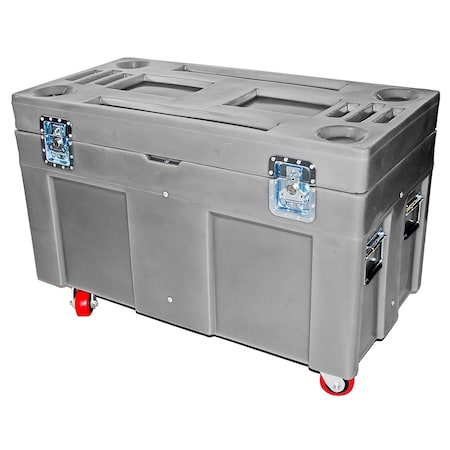 Myton Industries Road Case, 10 cubic ft., 850lb. capacity, GRY RC-4524H4 GRAY