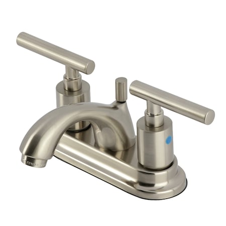 Kingston Brass Double-Handle 4" Centerset Bathroom Faucet with Pop-Up Drain, Brushed Nickel FB2608CML