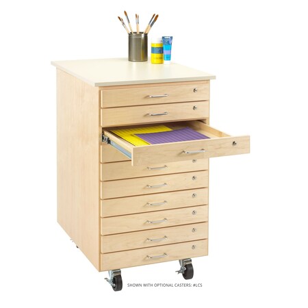 Diversified Spaces Drawer Storage Taboret, 40-1/4 in H, 24-1/4 in W, 10 Drawers T-1000