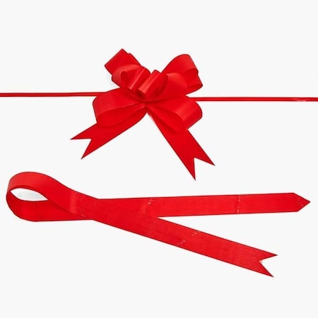 Nashville Wraps 6-3/4  Red Textured Poly Butterfly Pull Bows, 12PK 16TRE