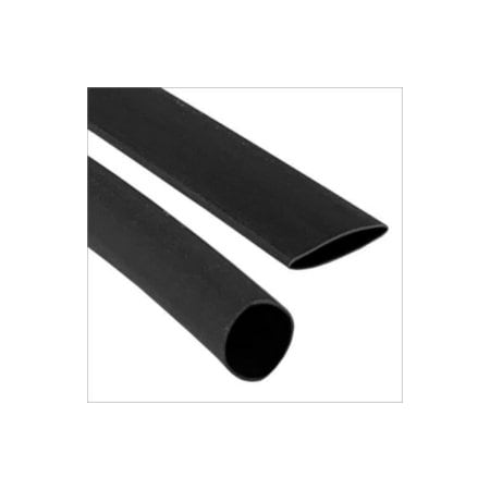 Qualtek Heat Shrink Tube, Thin Wall, 2:1 I.D. Shrink Ratio, 3/64 in I.D. Before Shrinking, Black, 1 ft Q2-F-3/64-01-SS1000FT