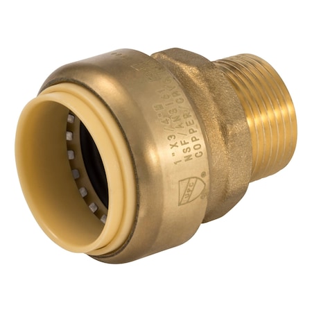 Proline Series 1-in PF x 3/4-in MIP Brass Push Fit Male Adapter 6630-154