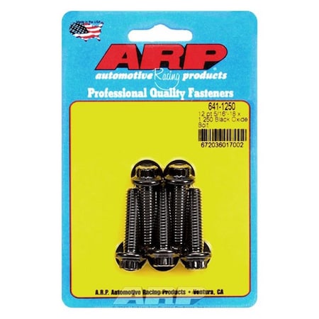 Arp 641-1250 0.31-18 x 1.25 in. 12 Point Bolt Kit - Set of 5, 5PK ARP641-1250