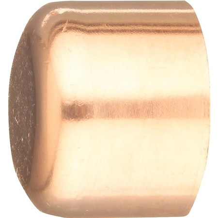 Epc Elkhart Products Tube Cap, 1/2 in, Sweat, Wrot Copper 30626CP