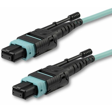 Startech.Com 1m 3ft MTPF/PC OM3 Multimode Fiber Optic Cable, 12F Type-A, OFNP Plenum, 50/125m LOMMF, 40G MPO12PL1M