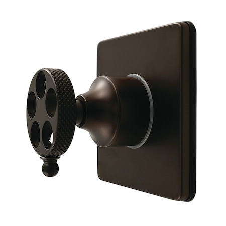 Kingston Brass Single-Handle Six-Way Diverter Valve with Knurled Handle and Square Trim Kit, Oil Rubbed Bronze KS4045RKX