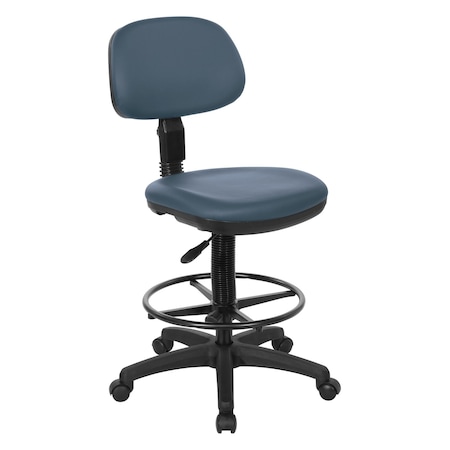Office Star Products DC Series Sculptured Seat & Back Custom Fabric Drafting Chair, Dillon Blue DC517V-R105