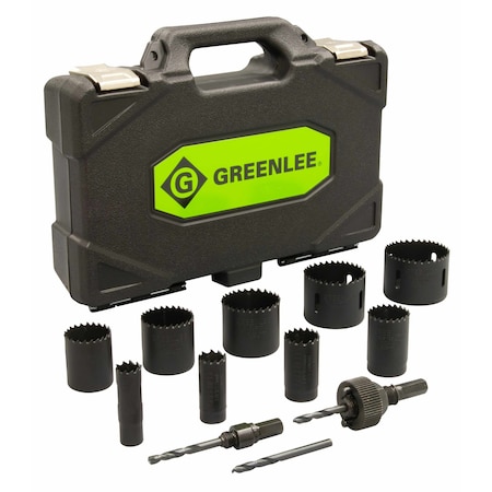 Greenlee Electrician/Plumber Hole Saw Kit, 13 pcs. 891