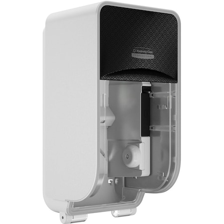 Kimberly-Clark Professional Toilet Paper Dispenser, Coreless, Vertical Double Roll, Plastic, Black 58721