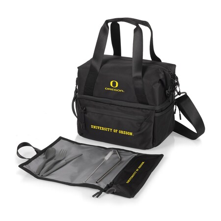 Picnic Time Family Of Brands NCAA Oregon Ducks Tarana Lunch Bag Cooler with Utensils made from Recycled Material 515-01-179-474-0