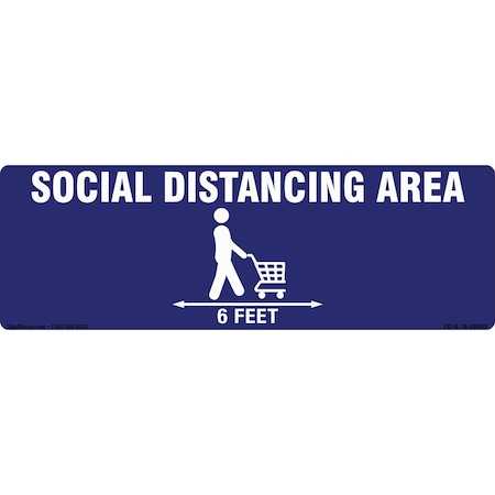 Signmission Social Distancing Cart Non-Slip Floor Graphic, 18in Vinyl, 3PK, 16 in L, 16 in H, 2-R-16-3PK-99989 FD-2-R-16-3PK-99989