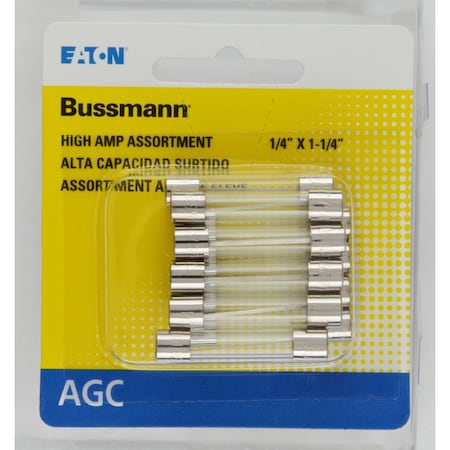 Eaton Bussmann Bussmann 30 amps AGC Clear Fuse Assortment, 5PK BP/AGC-AH10-RP