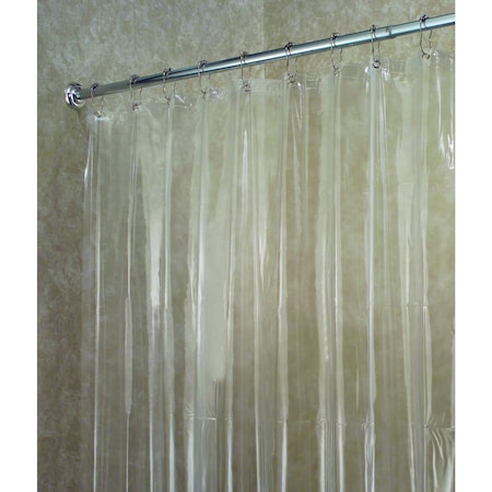 Idesign 72 in. H X 96 in. W Clear Solid Shower Curtain Liner Vinyl 14581