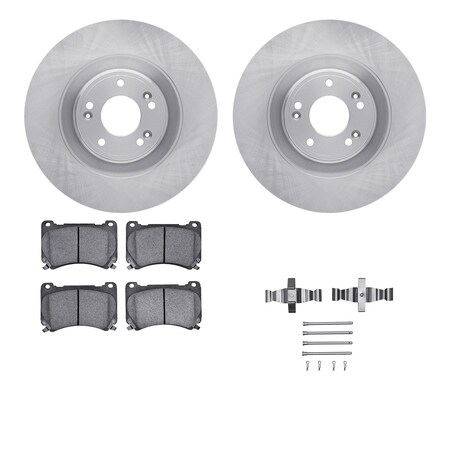 Dynamic Friction Co DFC Brake Rotor with 5000 Brake Pads and Hardware Kit 6512-03314