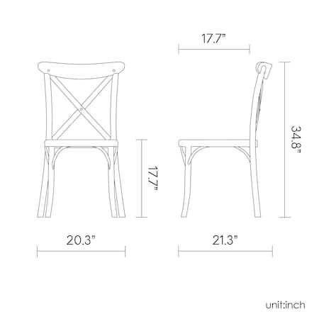 Homeroots Set of Four 21" White Heavy Duty Plastic Outdoor Stacking Dining Chairs 565179