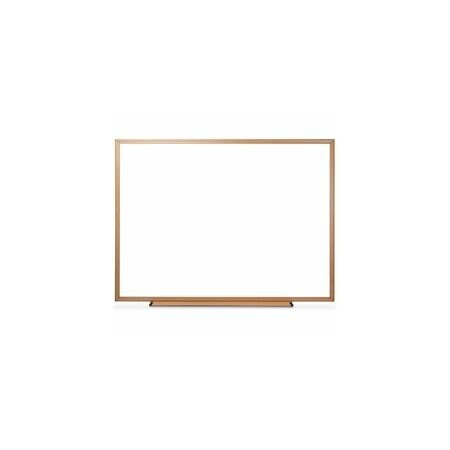 Universal One Dry Erase Board, Melamine, 48x36, Oak UNV43618
