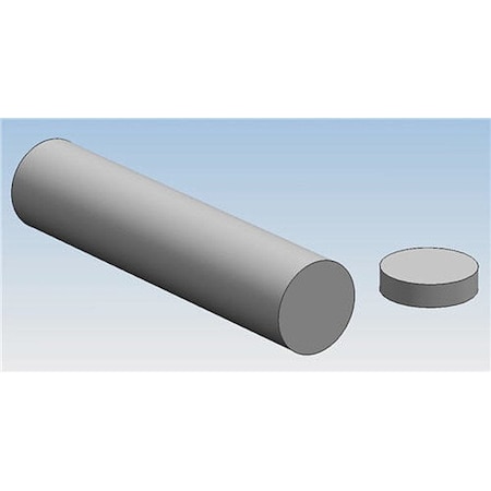 Zoro Select StainlessSteelRod, 5.25in-OD, 12in-L 4r5.25-12