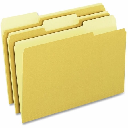 Tops Business Forms Pendaflex, INTERIOR FILE FOLDERS, 1/3-CUT TABS, LETTER SIZE, YELLOW, 100PK 421013YEL