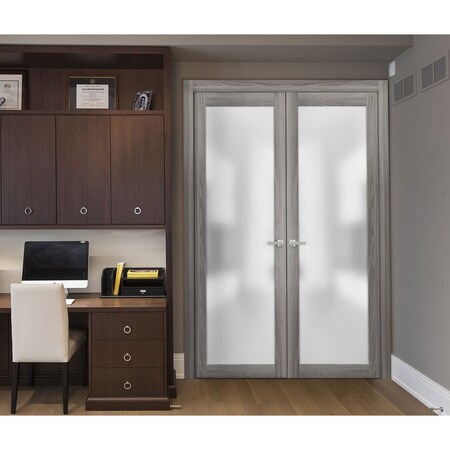 Sartodoors Slab Interior Door, White PLANUM2102DD-GA-36