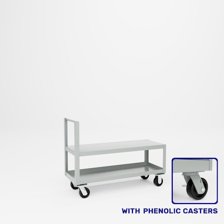 Pucel Single Handle Heavy Duty Truck, 18 in D x 48 in W x 36 in H, Gray 18-TR-48P