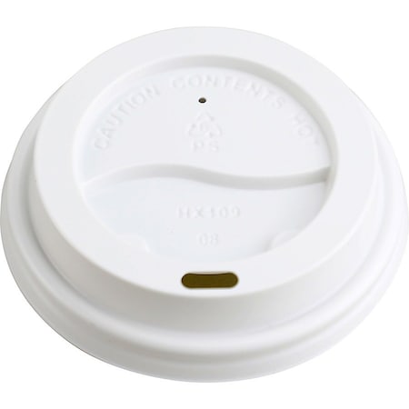 Genuine Joe 8 oz Raised Siphole Hot Cup Lids - White, 1000PK GJO19052CT