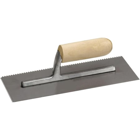 Marshalltown Notched Trowel, Flooring Trowel, Tiling Trowel, V-Shaped Notched Trowel, 3/16 x 5/32 inch Notches 971