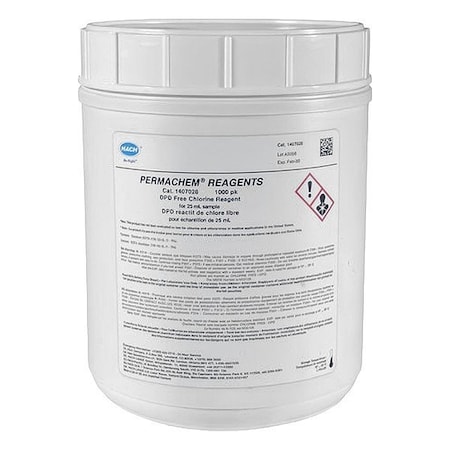 Hach DPD Free Chlorine Reagent, 500 g, PK1000 1407028