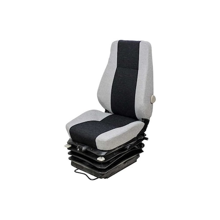 Uni Pro 502 Air Suspension Seat, 12-Volt, Multi-Gray Fabric 8465