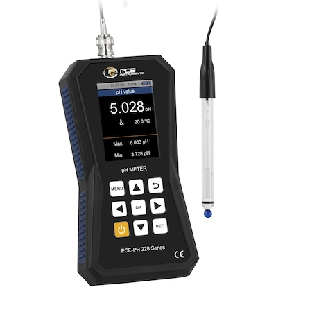 Pce Instruments High-precision pH meter, −2.00-20.00 pH with 0.001 resolution, USB-C logging and 5-point cal PCE-PH 228HTE