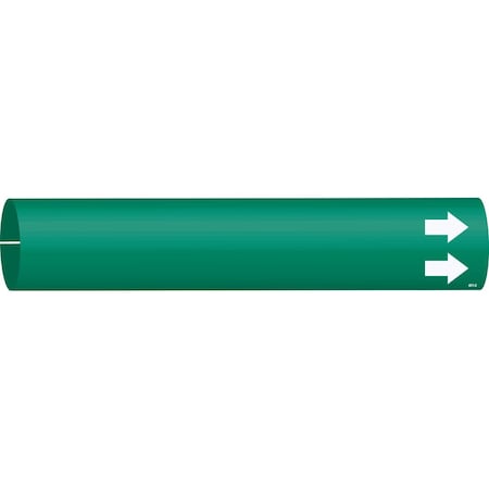 Brady Blank Pipe Marker with Arrow, 2in H x 2in W, Fits Pipes 2.5in Dia. Thru 3.875in Dia. 4011-C