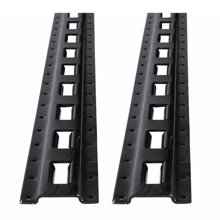 Mytee Products 5 ft Black Powder Coated Vertical E-Track, Steel for Cargo on Trucks, Trailers, Vans, 2PK ETKV5-BLK-USx2