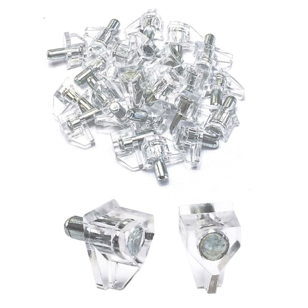 Powertec 5mm Clear Shelf Pegs, Shelf Pins Support Pegs, 25 PCS, 25PK QP1501N