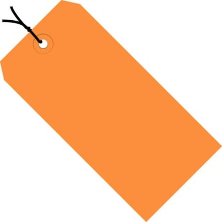 Partners Brand Shipping Tags, Pre-Strung, 13 Pt., 2 3/4" x 1 3/8", Orange, PK1000 G11012H