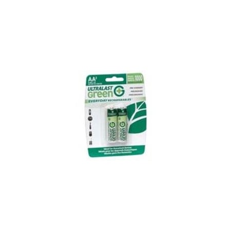 Ultralast Battery 1.2 Volt Nickel Metal Hydride Ultralast Everyday AA 2 Pack ULGED2AA