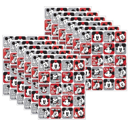 Eureka Mickey Mouse Throwback Theme Stickers, 120-Piece Set, 12PK 655092