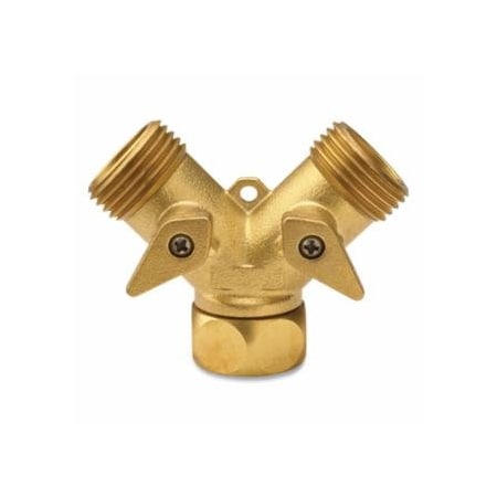 Dixon Valve Garden Hose Y Valve, Brass 238-500GHY