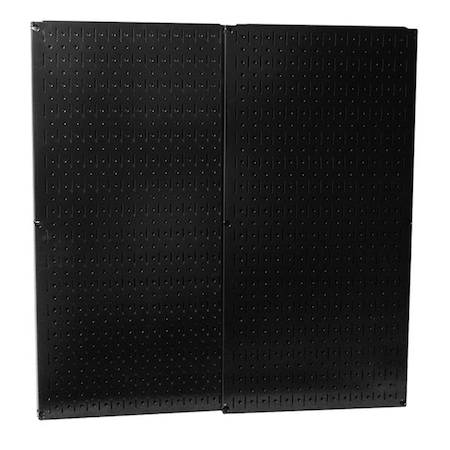 Wall Control Black Metal Pegboard - Two Panel Pack 32 in. x32 in. Black, 2PK 30-P-3232B