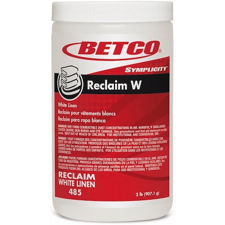 Betco Symplicity Reclaim W White Linen Laundry Powder, 2 lbs, 6PK 4857900