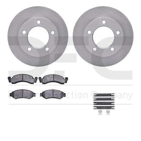 Dynamic Friction Co DFC Brake Rotor- Heavy Duty Brake Pad includes Hardware 6412-54026