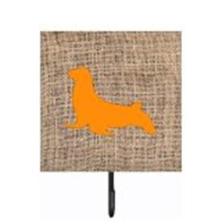 Carolines Treasures Seal Burlap And Orange Leash Or Key Holder BB1027-BL-OR-SH4