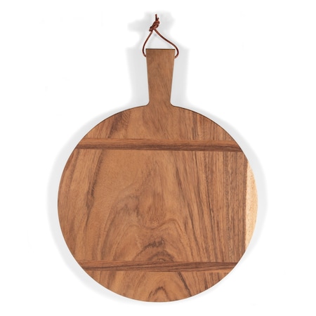 Picnic Time Family Of Brands Madera Round Charcuterie Board - 22.5 x 18, Caribbean Walnut 653-22-505-000-0