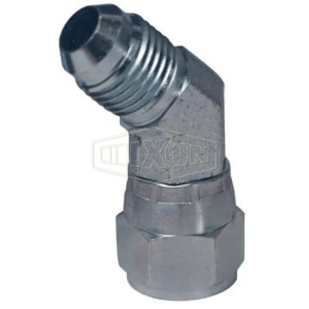 Dixon Hydraulic Tube Elbow, 7/8-14 Nominal, 37Deg Female JIC Swivel x 37Deg Male JIC Flare, Steel, Domestic 6502-10