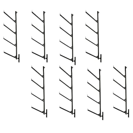 Mytee Products 4 Tier Shipping Container Pipe Rack w/ 18inx64in Black Powder Coated Steel, 8PK CNT-PIPERACKx8