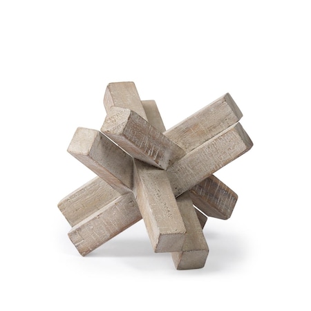 Palacedesigns 6 x 7 x 7 in. Light Brown Wooden Sculpture PA3095299