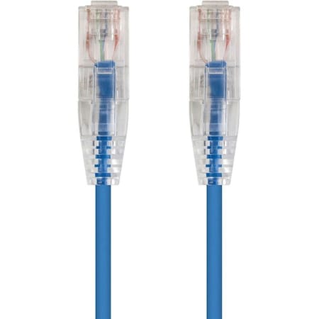Monoprice Slim Cat6 Utp Cable, 14 ft.Blue 13548
