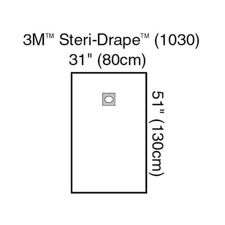 3M Steri-Drape Sterile Aperture EENT Drape, 31 x 51 Inch, 10PK 1030
