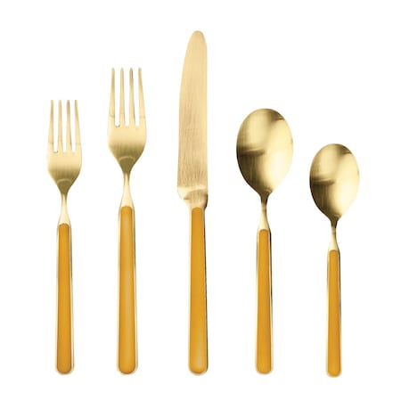 Mepra Fantasia Ice Gold Flatware Set - 20 Pieces - Mustard 10O722020OI