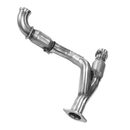 Green Arrow Equipment 3 in. x OEM Stainless Steel Catted Y Pipe for 2006-2009 Chevy Trailblazer SS LS2 6.0L GR1484774